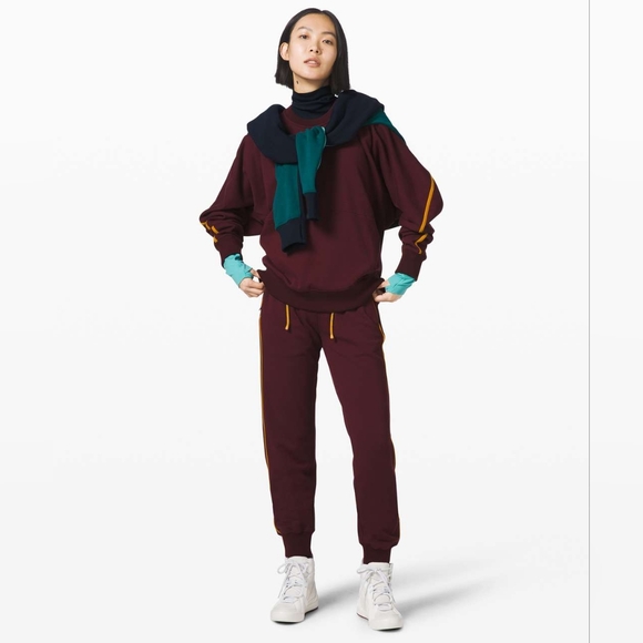 Lululemon Face Forward Sweatshirt *lululemon x Roksanda in Garnet / Fools Gold - Picture 3 of 16